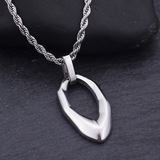 Ретро аксессуар, подвеска в форме капли из нержавеющей стали, европейский стиль, простой и элегантный дизайн, мужской стиль