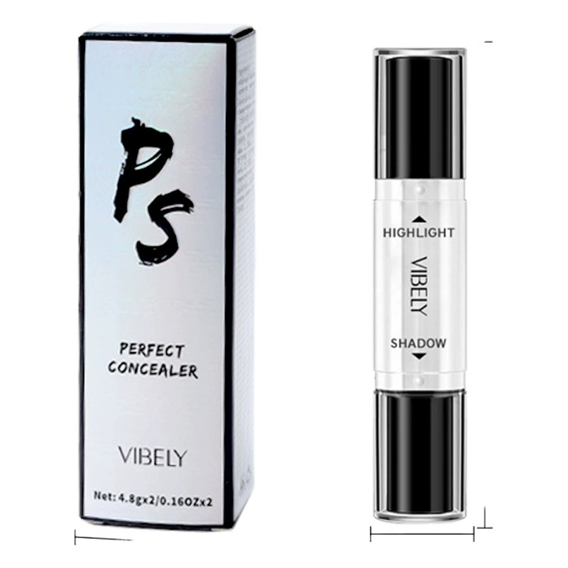 VIBELY трансграничный макияж трехмерная Двусторонняя ремонтная палочка осветляющая палочка для лица консилер для теней Косметическая Глянцевая ручка