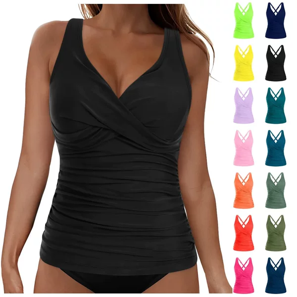 Amazon Aliexpress 2025 New European and American New V Neck Cross Style Adjustable Shoulder Strap Swimsuit Amazon