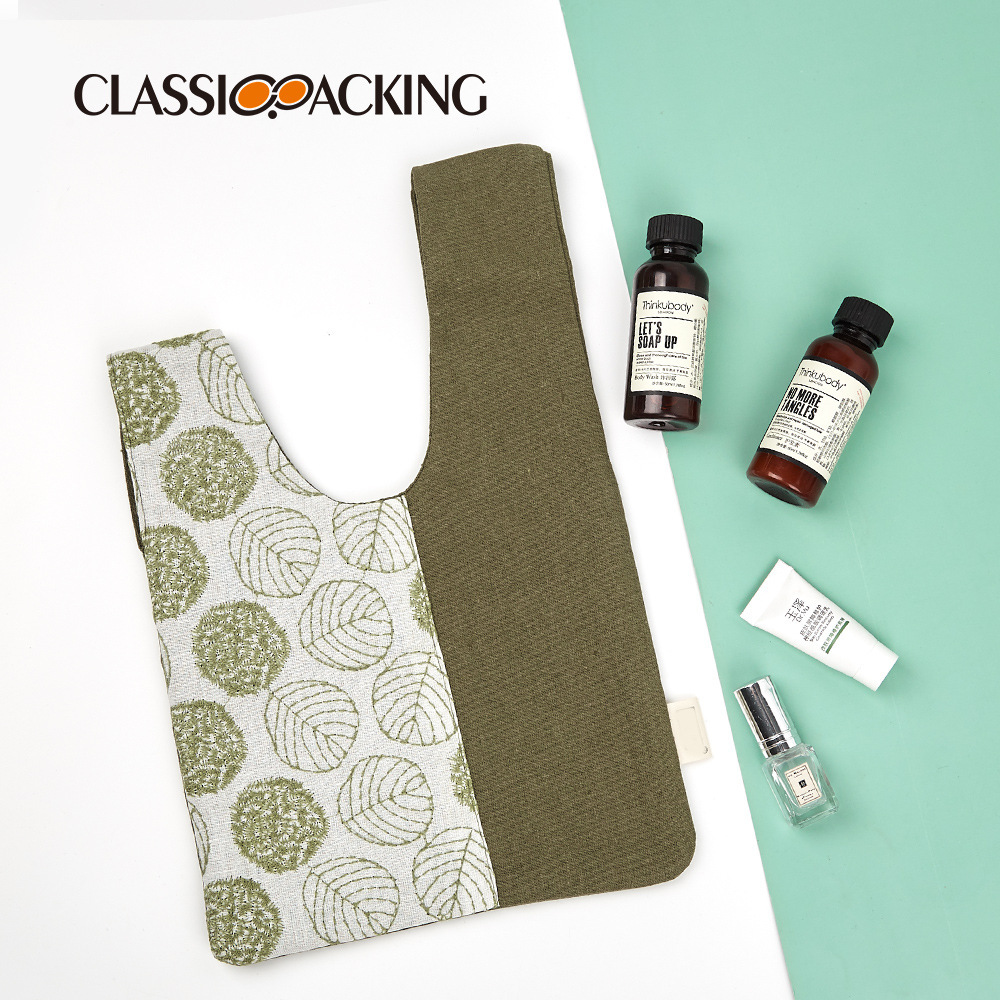 Bolso de mano japonés estilo ins para mujer bolso de almacenamiento de material de lona simple mini bolso bento de viaje con logotipo