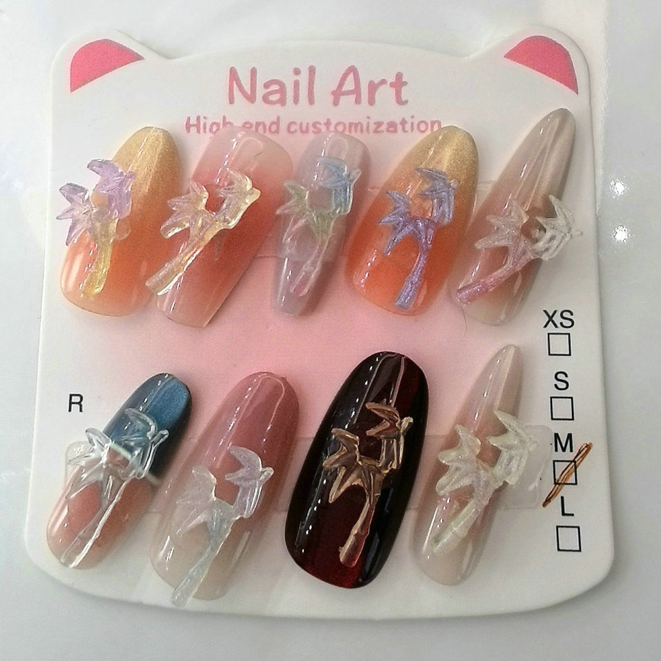 网红竹子美甲饰品批发冰透仿真竹子树脂配件diy手机壳指甲装饰