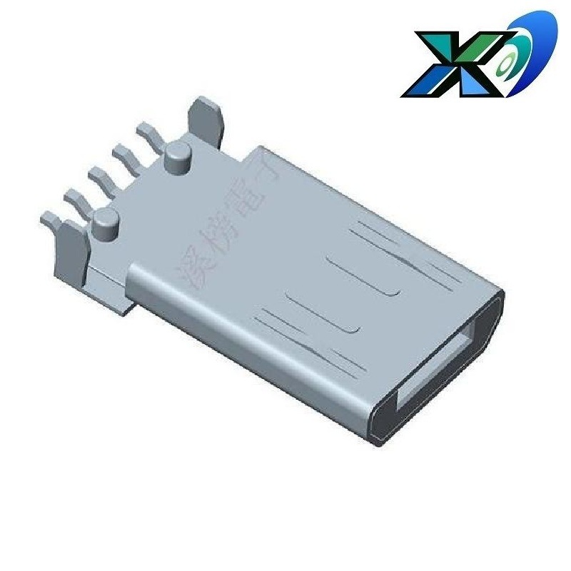 直销USB公头5P USB接公头 USB插头公头5脚  USB母头 USB母头公头5