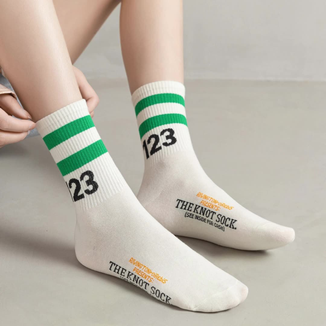 Children's Football Socks Autum Digital Men's and Women's Mid-Calf Football Socks Adult Game Football Sports Socks Stripesd Socks