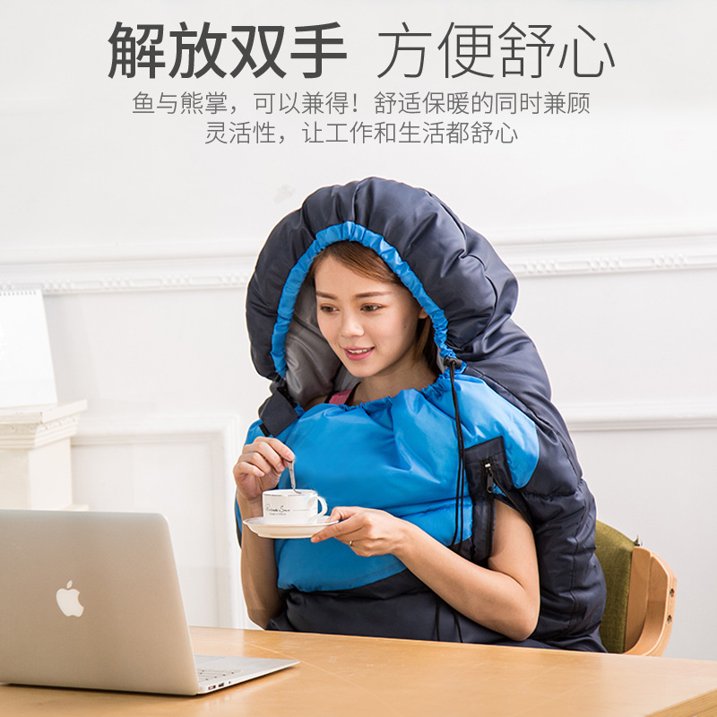 따뜻한 침낭 도달 야외 캠핑 성인 침낭 중공 면 봉투 점심 시간 야외 단일 스플라이스