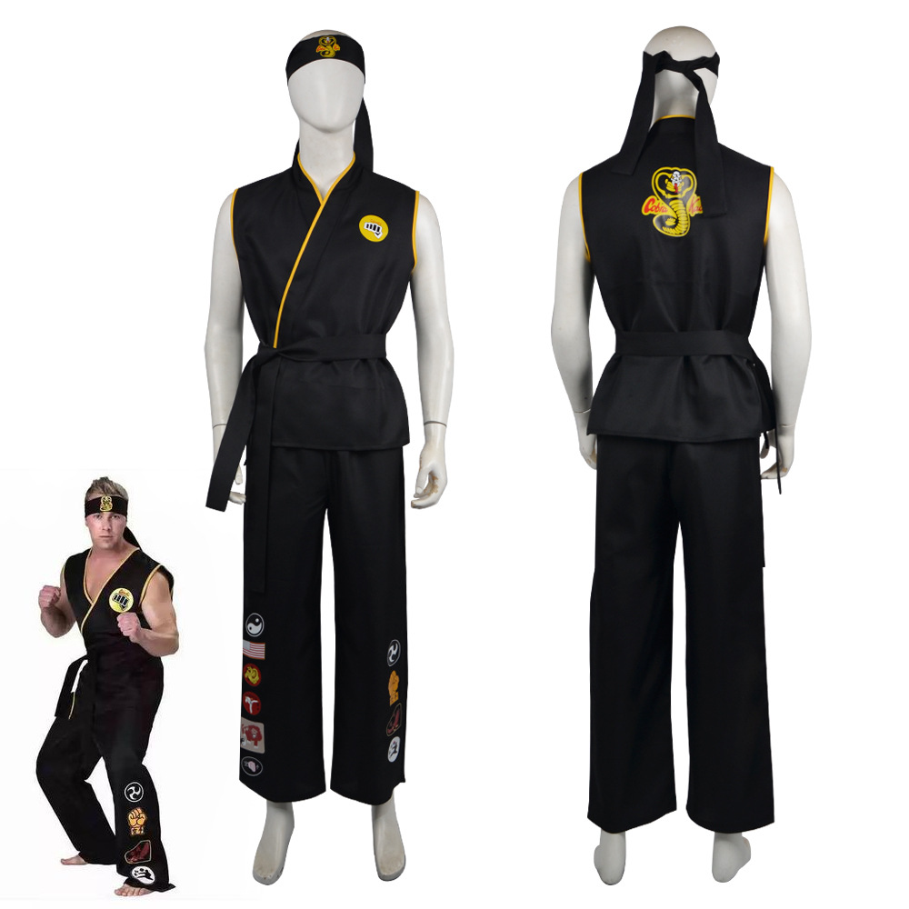 Cross-border Longwei Kid Taekwondo COS Cobra cosplay Karate Training Coat Kids Adult suit