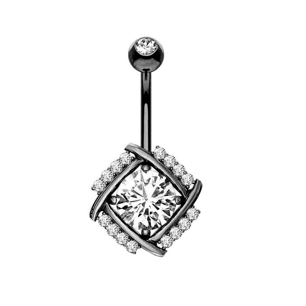 Holiday, Daily Occasion 1 Piece Belly Rings Simple Style Heart Shape Metal Inlay Zircon