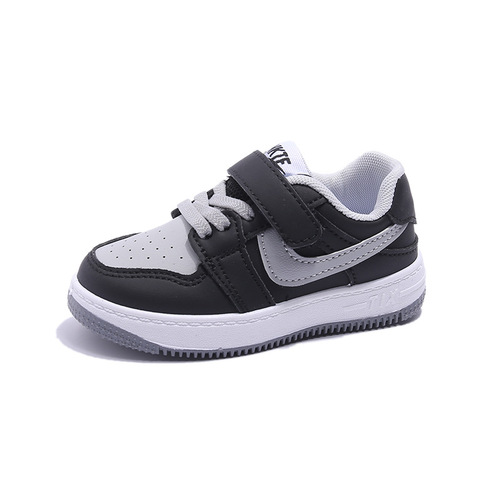 Dunk Black and White Panda Kids' Spring and Autumn Real Insole Sports Sneakers Platform Shoes for Boys and Girls Casual Shoes Shadow Gray