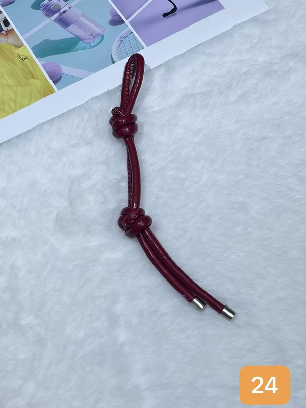彩色皮革包包挂件创意时尚百搭diy皮绳双绳结挂饰手机钥匙扣挂饰|undefined