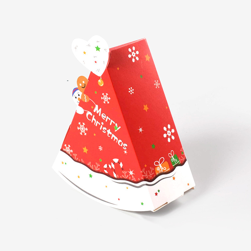 クリスマスクリスマスツリー造形カラーギフト包装箱スポット創造三角形立体キャンディー包装箱|undefined
