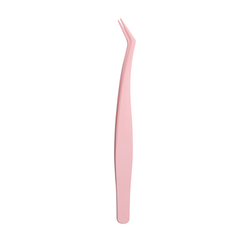 Non-Stick Tweezers for Eyelash Extensions, False Eyelash Tools, Gold Feather Clip, Glue-Free Coating, Anti-Stick Tweezers for Beginners