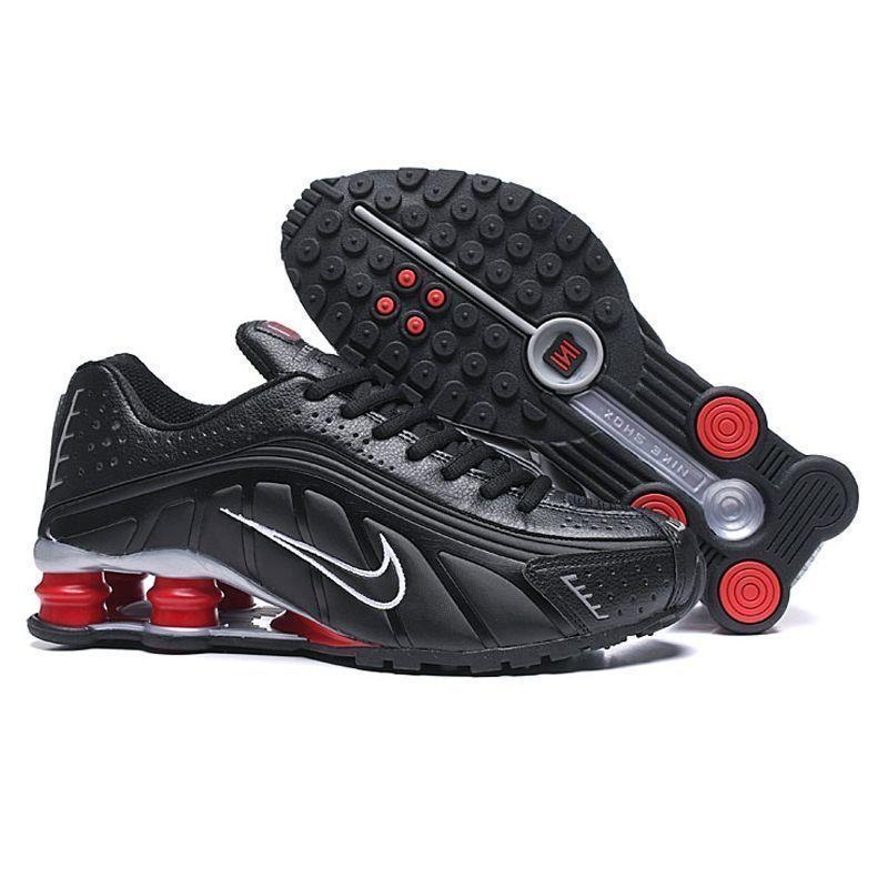 SHOX/R4NIKE 고품질 블랙 실버 레드