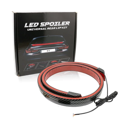 Car Carbon Fiber Tail Wing Light Car Restoration Neutral Tail Light Highlight Led Streamer Steering High Brake Light (Tail light) - 12m-single-mode-model
