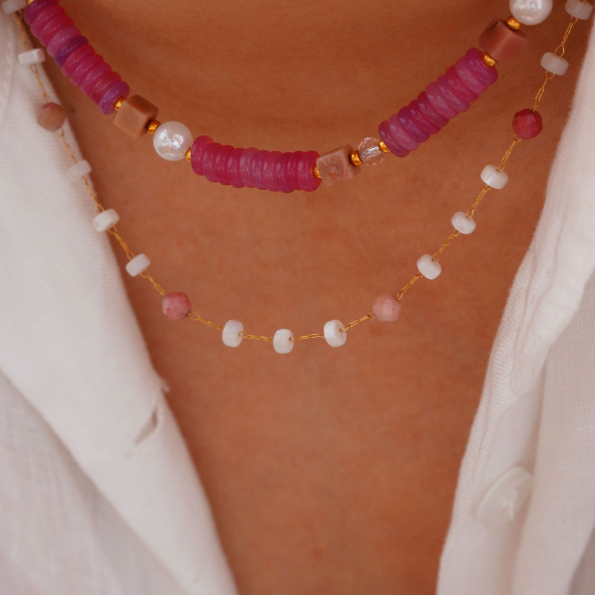 Simple Style Classic Style Natural Stone Titanium Steel Geometric Women's Jewelry Set display picture 6