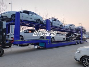 Car Transporter, Car Transporter, Russian Mid-Axle Car Transporter, Tractor Trailer, Two-Axle Eight-Position Car Transporter for Export