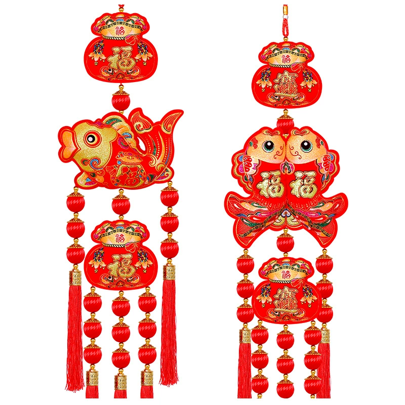 ФуБаОу фиш-подвеска календарь New Year Decoration New House размещается в домашнюю дверь гостиную.