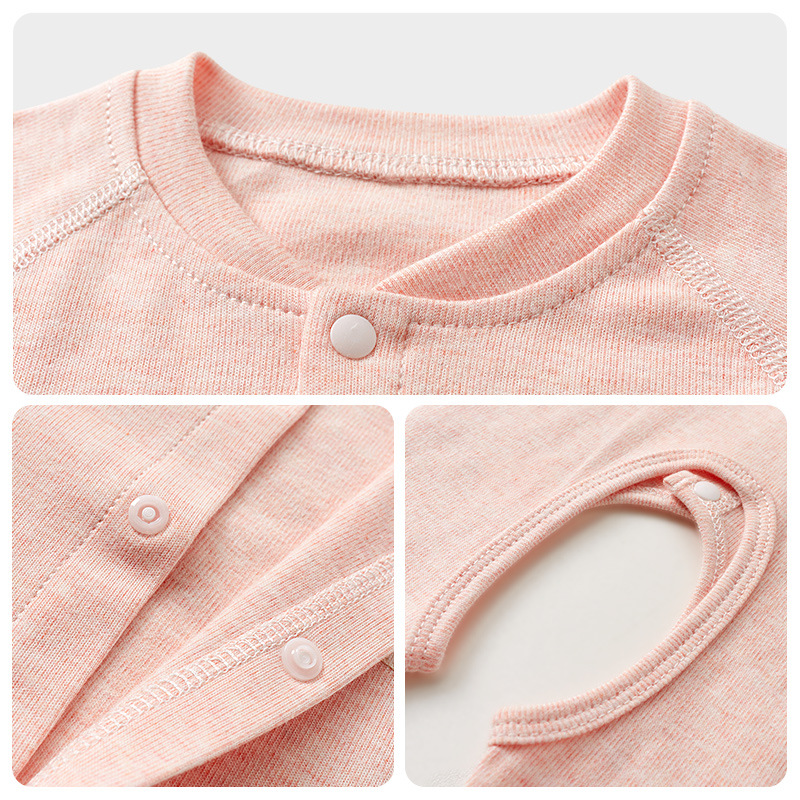 Mono para bebé para primavera, otoño e invierno, ropa de dormir de algodón puro para recién nacidos, niños y niñas, mono con abertura en la entrepierna, traje para gatear, ropa de bebé.