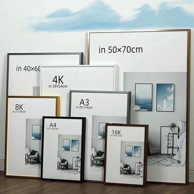 Simple Aluminum Alloy Picture Frame for Wall Hanging or Tabletop Display, Outer Frame for Cross-Stitch, Diamond Painting, Poster Frame, Picture Frame, Direct from the Source Factory Simple Aluminum Alloy Picture Frame for Wall Hanging or Tabletop Display, Outer Frame for Cross-Stitch, Diamond Painting, Poster Frame, Picture Frame, Direct from the Source Factory