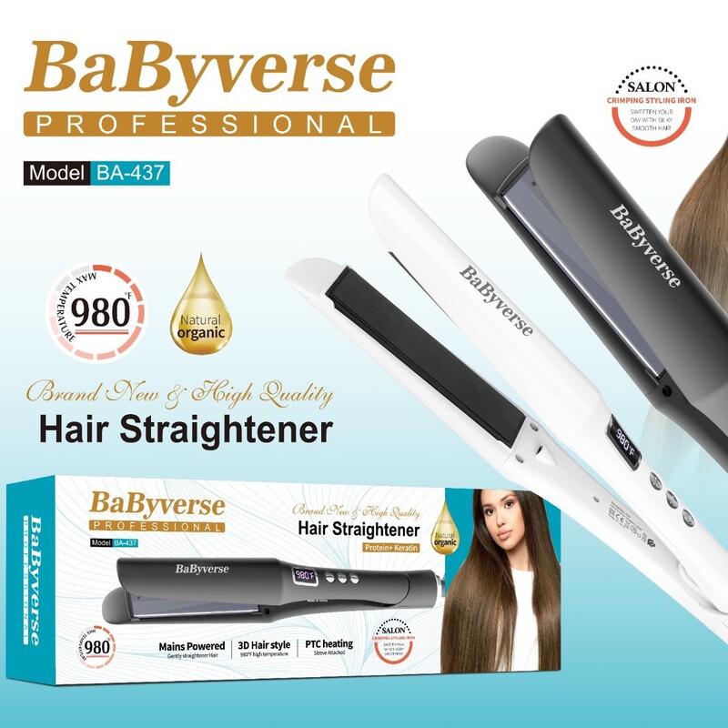 Direct Sales from the Manufacturer for Foreign Trade, Babyverse Cross-Border Hot-Selling Hair Straightener for Salon and Home Use Direct Sales from the Manufacturer for Foreign Trade, Babyverse Cross-Border Hot-Selling Hair Straightener for Salon and Home Use