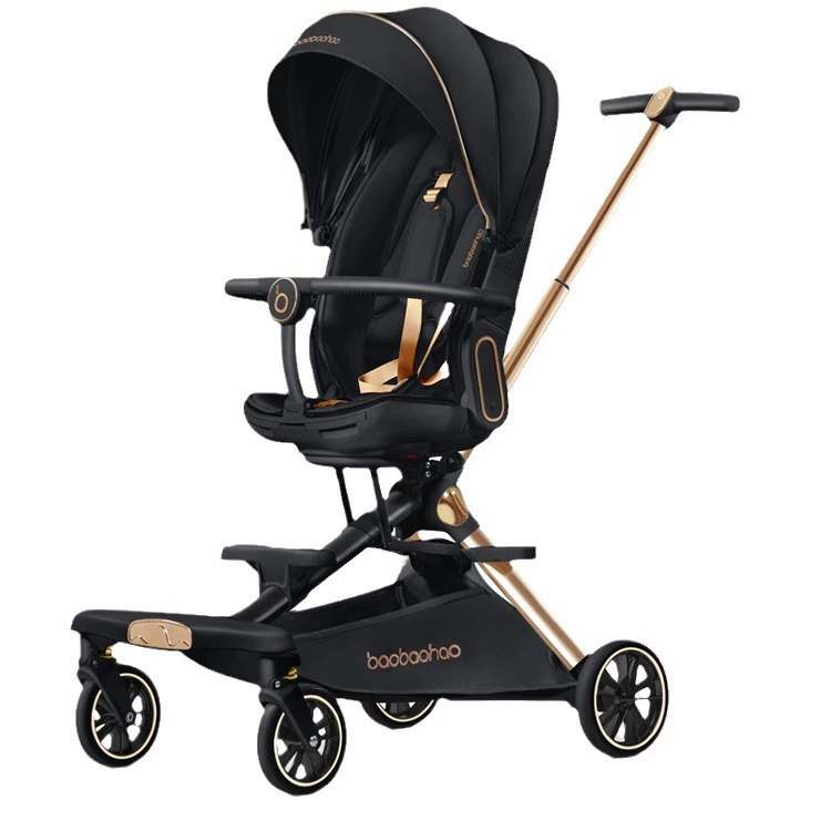 Children's foldable stroller to go out with seat, can sit and lie