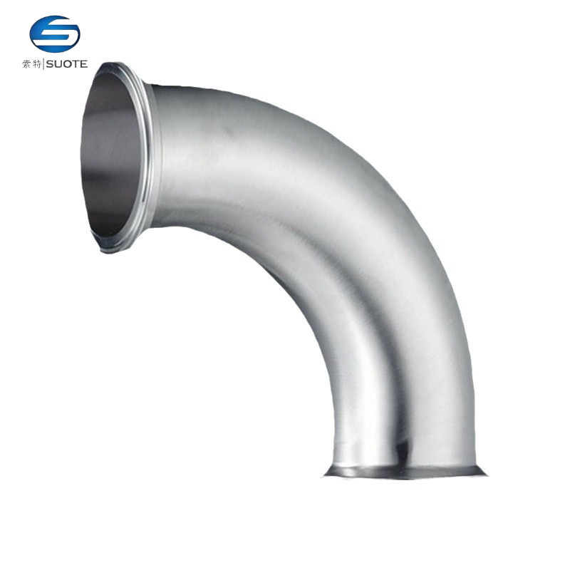 304不锈钢楼梯扶手冲压亮光弯管90度焊接工业弯头卫生级转弯接头