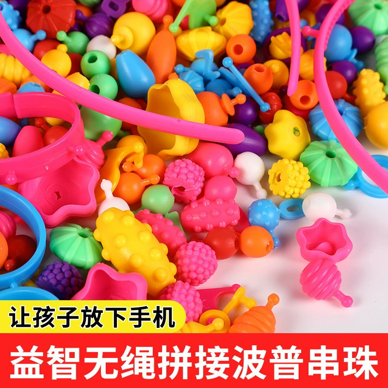 Бусины без шнура Pop: браслеты и колье для девочек DIY
