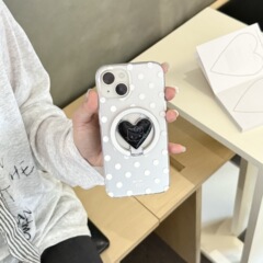 高级电镀银波点KT磁吸支架适用iPhone16苹果15ProMax/14/13手机壳