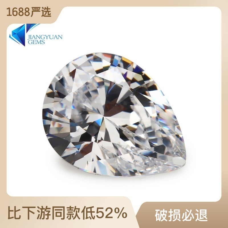 Synthesized accessories with zircon drop-shaped
