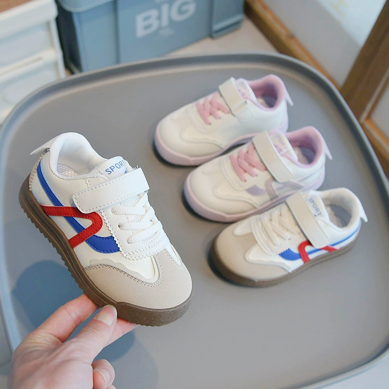Детская обувь для арганда 2025 весной и осенью спортивная обувь для мальчиков повседневная доска обувь для девочек маленькая белая обувь мягкая подошва детская обувь для нравов
