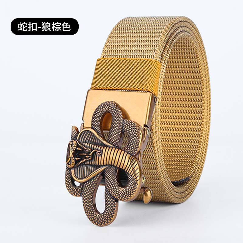 Gugeti hombres hebilla automática cinturón táctico de entrenamiento militar al aire libre casual jeans 12 Zodiaco serpiente hebilla overoles cinturón