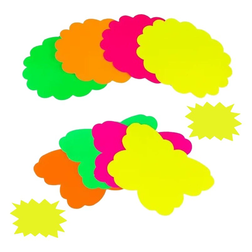 Мини маленький размер флуоресцентная бумага взрыв наклейки Поп реклама ценник флуоресцентный ценник цветовой ценник