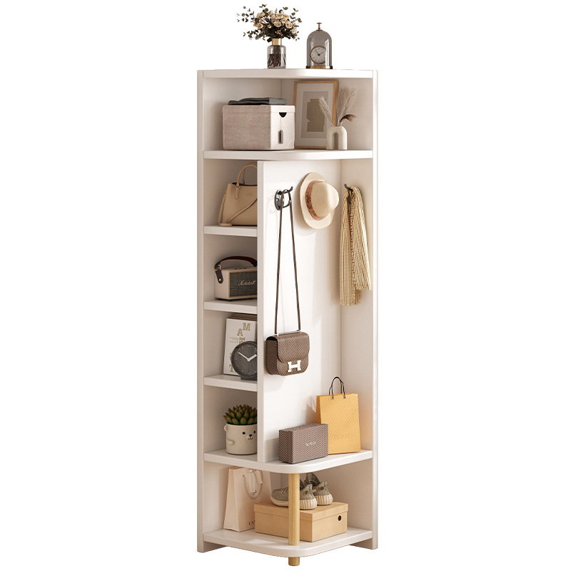 Estante de esquina doméstico moderno y simple sala de estar esquina de triángulo contra la pared almacenar un gabinete de esquina del dormitorio librería