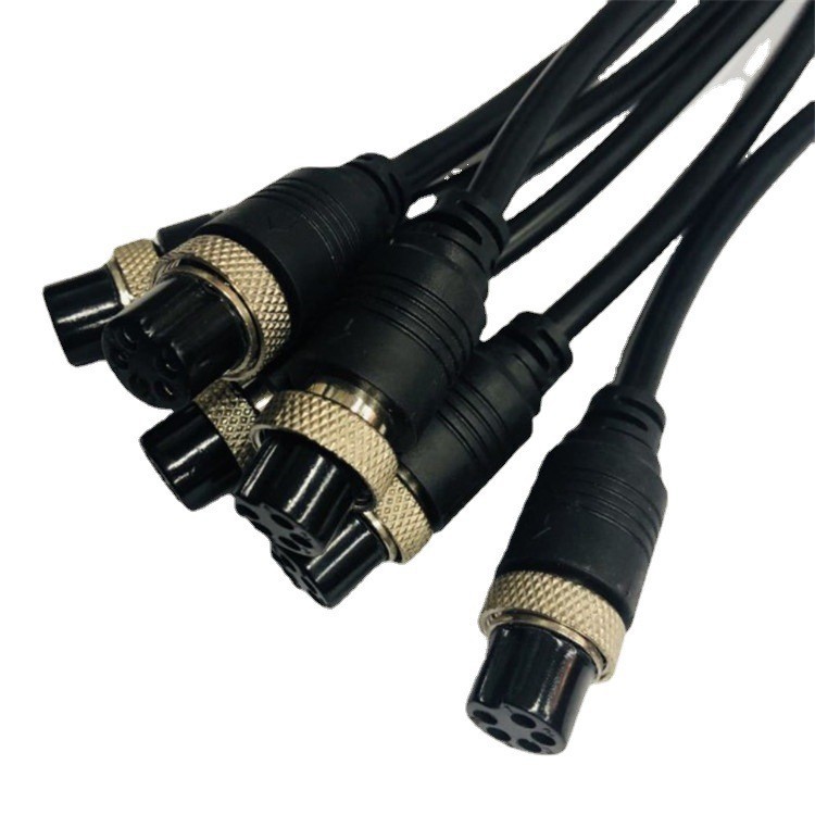 M12 Straight Plug Sensor Cable, 17 Poles, A-Coded  