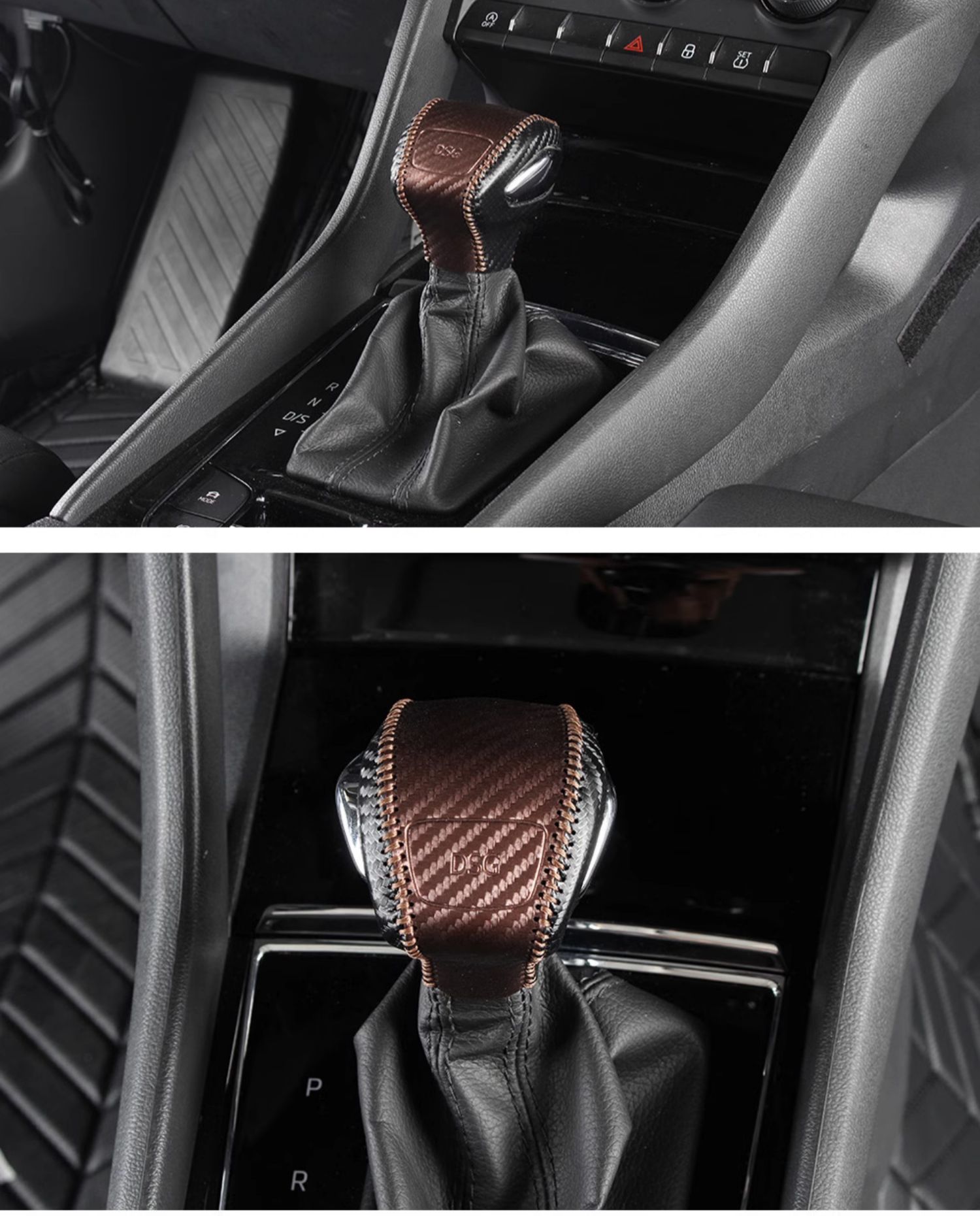 For Skoda Kodiaq Karoq gear shift cover, Kodiaq GT gear knob, gear lever, gear shift cover modification