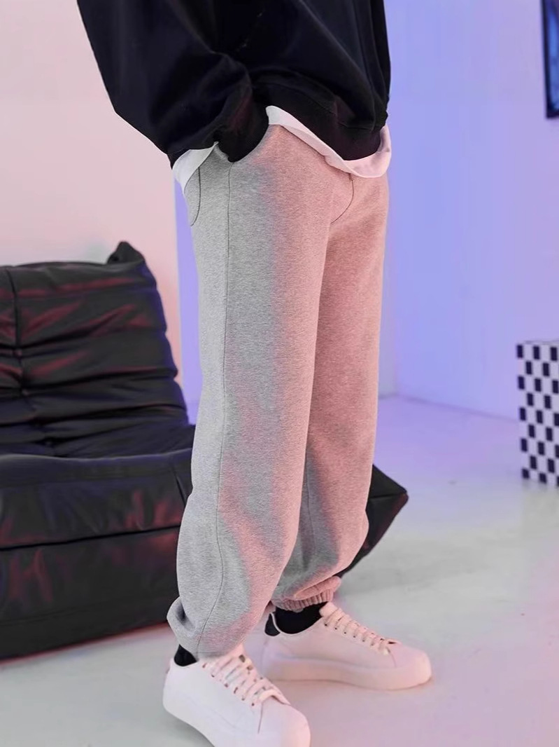 380G pesado lazo de algodón pantalones de protección de hombre Europa y Estados Unidos marca de moda transfronteriza zapatos deportivos casuales de cintura alta pantalones versátiles