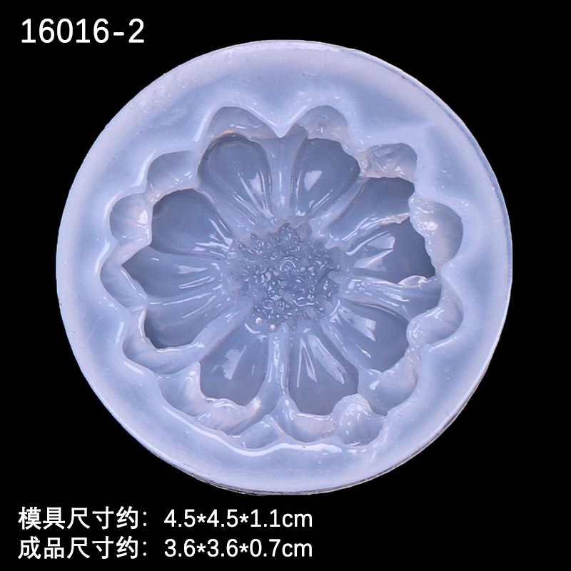 Espejo DIY cristal epoxi flor molde de silicona Rosa girasol Decoración Accesorios