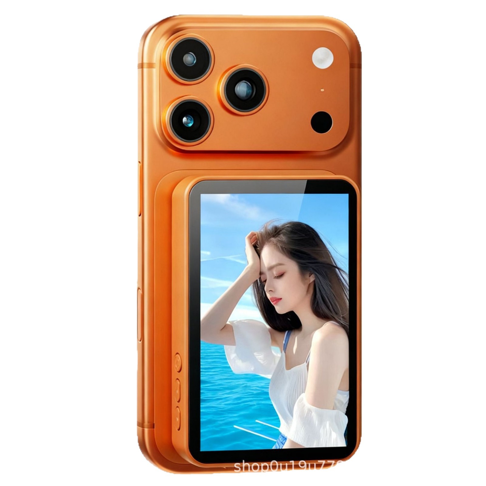 Nuevo dispositivo de proyección de pantalla de mano modelo privado inalámbrico pantalla de pantalla de selfie Bluetooth teléfono móvil pantalla de absorción magnética trasera dispositivo de pantalla de selfie