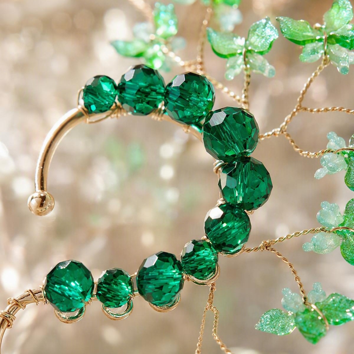 Cross-border European and American handmade headbands and hair accessories, red and green festive Christmas celebration earrings and accessories
