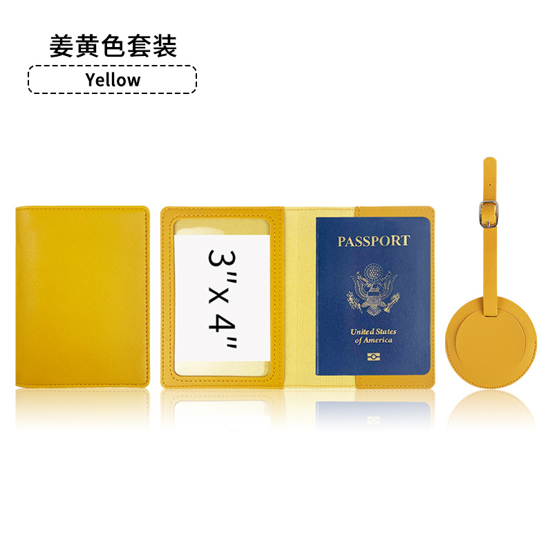 Tarjeta de embarque de equipaje de cuero de PU de viaje tarjeta de viaje equipaje trolley caso bolsa colgante pasaporte cubierta clip bolsa traje