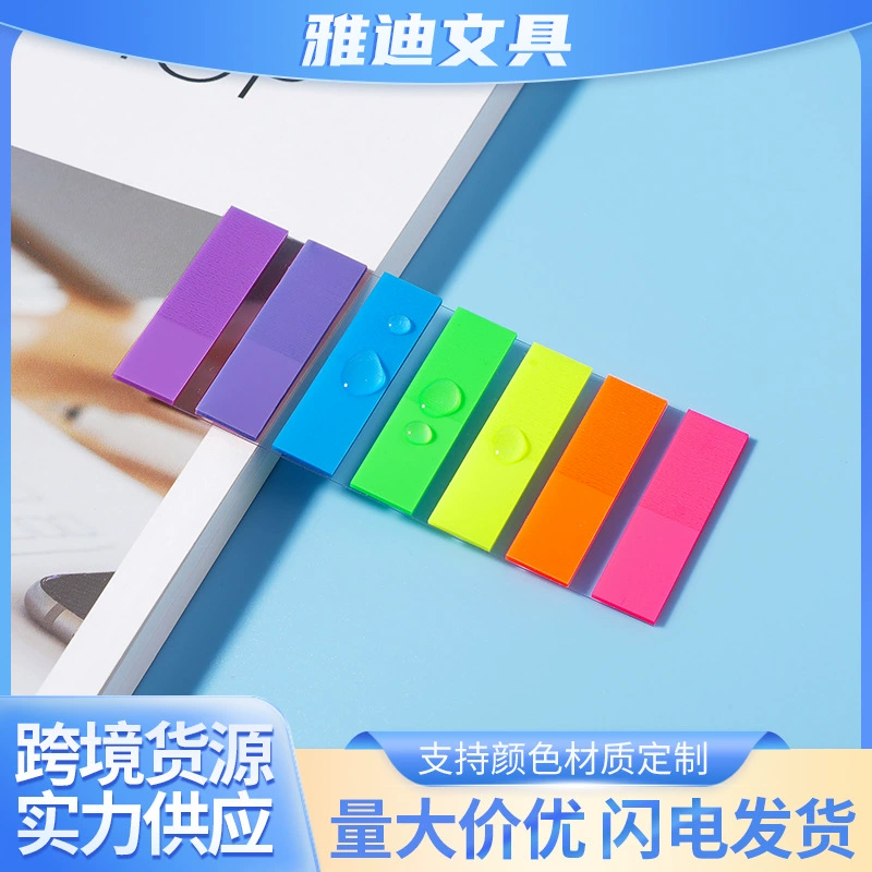 Креативные прозрачные флуоресцентные стикеры для заметок, маркировочные стикеры, этикетки для учебы, канцелярские товары для офиса