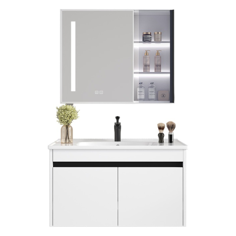 Panal de aleación de aluminio gabinete de baño de cerámica cuenca integrada espacio de baño de aluminio lavabo lavado tabla combinación