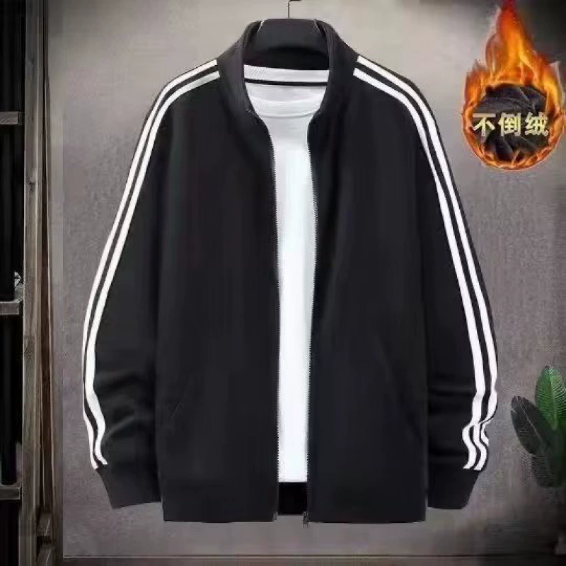 Осенняя и зимняя пара новый модный тренд повседневный кардиган большой размер досуг спортивный воротник плюс бархатный свитер прилив оптом