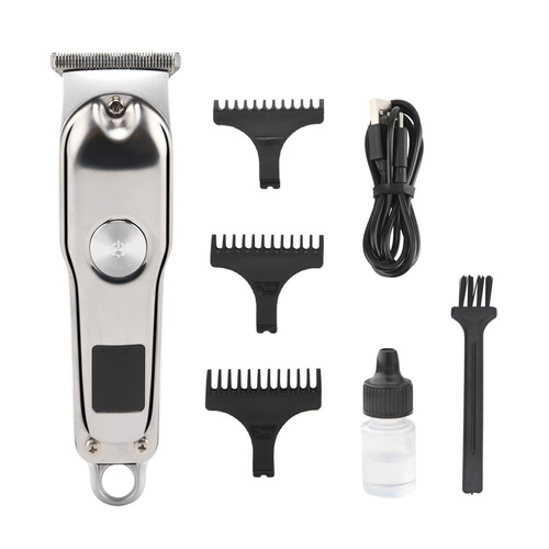 Hair clipper cross-border new product LED display electric clipper shaving electric clipper metal engraving scissor hair clipper