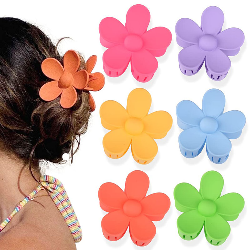 Women's Gender Stoving Varnish Design Sweet Korean Style Women's Plumeria Plastic Stoving Varnish Hair Claws