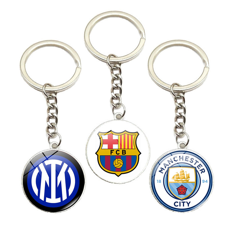 Serie A La Liga Bundesliga Premier League Ligue 1 Equipo de fútbol Emblema Tiempo Gema Llavero Colgante de coche Producción del equipo