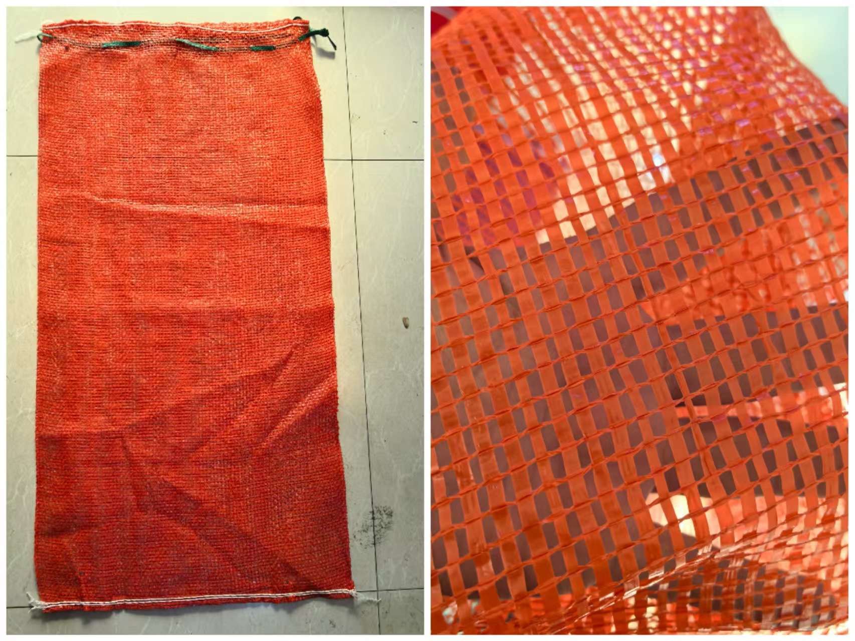 Bolsa de malla verde grande cifrado verduras frutas bolsas de malla abertura de paquete cifrado gran maíz bolsas de malla