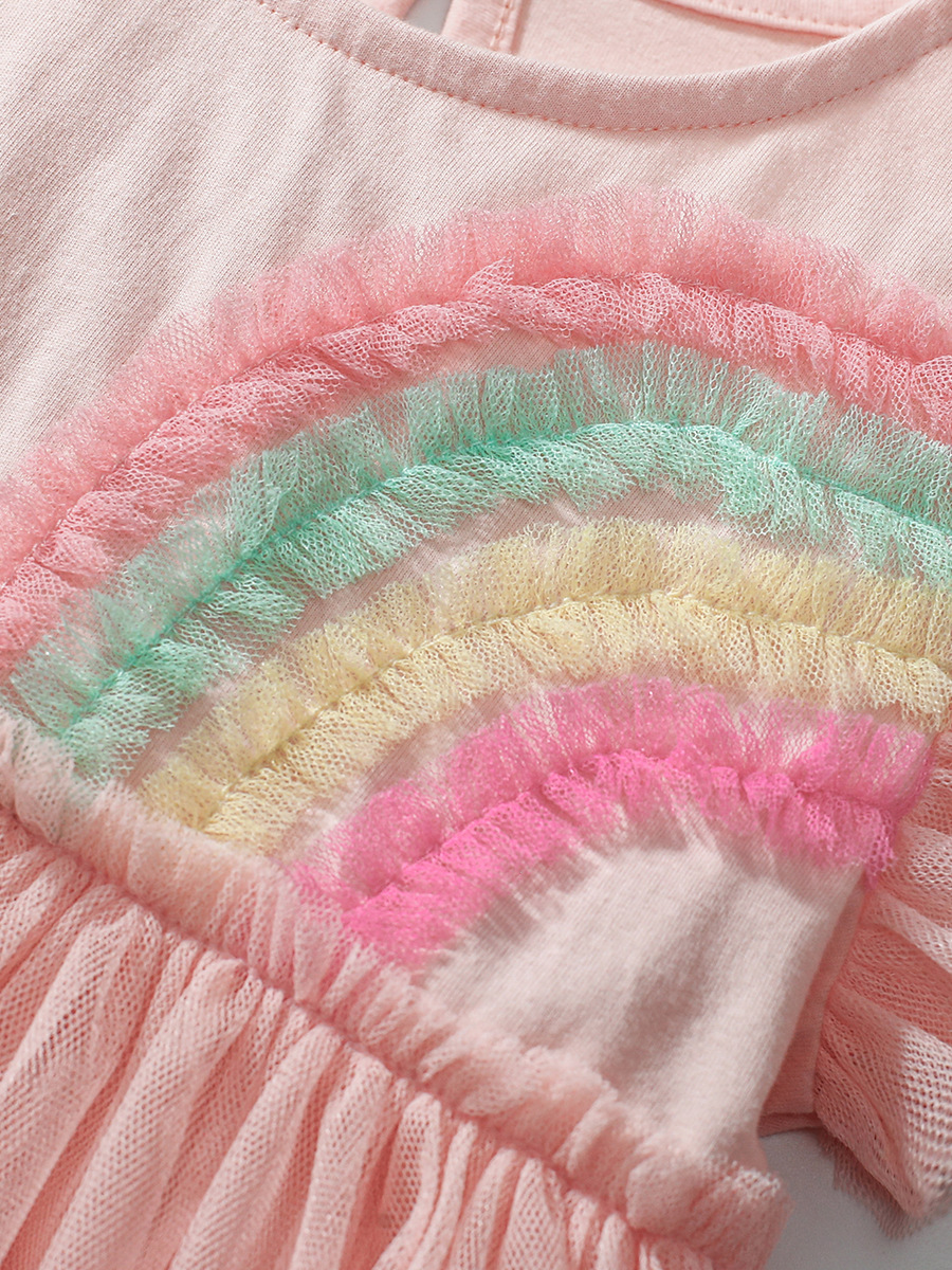 Little maven nuevo vestido de niña falda de bebé de gasa de red de verano vestido de princesa para niños lindo europeo y americano