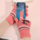Free Shipping Touch Screen Gloves Women's Winter Korean Style Stall fleece-lined Thickened Cold-proof Fawn Wool Warm Knitted Gloves