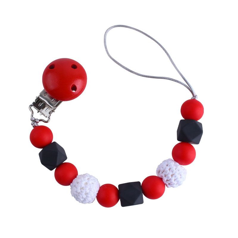 DIY bebé suministros Hemu chupete clip juguete de silicona chupete cadena bebé molar mordedor chupete cadena anti-perdida cadena