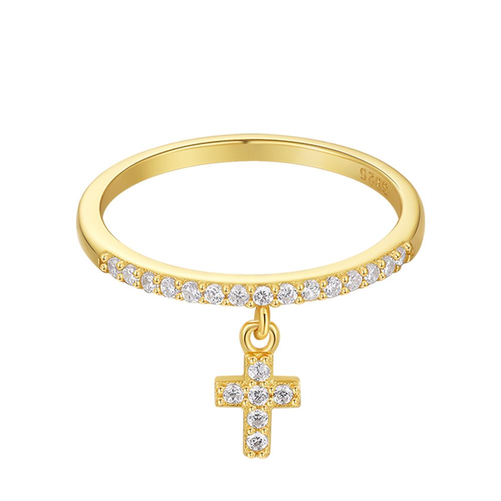 1g Weight Zircon Inlay Material Charm Rings, Rings Classification 7 Ring Size 1 Piece Quantity Wedding, Date, Engagement Occasion 925 Sterling Silver Material Cross, Star, Heart Shape Pattern All Seasons Season Women's Gender Inlay Design Simple Style Style Gold Color 925 Sterling Silver Zircon Cross Star Heart Shape Charm Rings Rings 925 Sterling Silver Rings 64