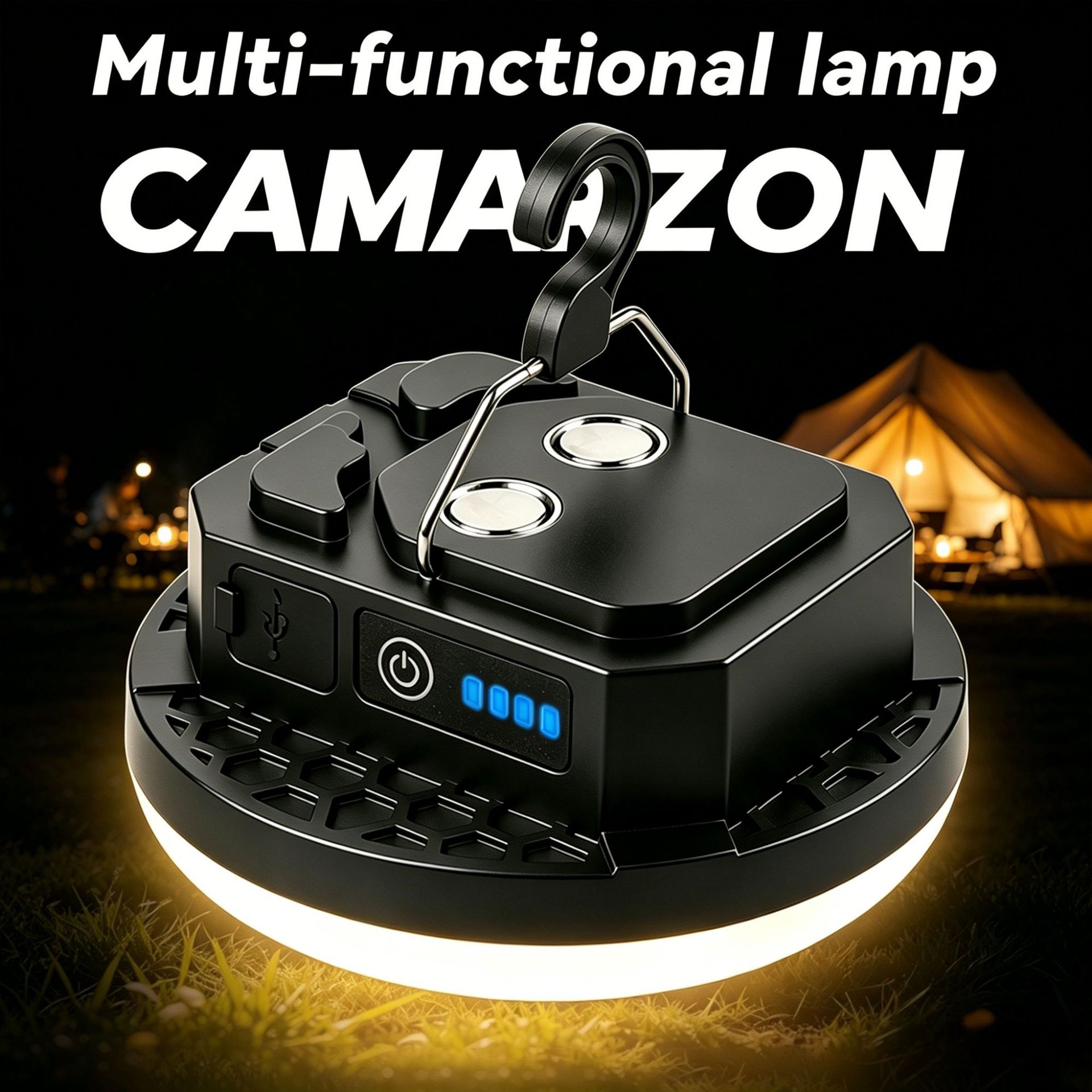 New Cross-border Product: LED Light, Portable Hanging USB Rechargeable Lamp, Outdoor Camping Ambiance Tent Light_desvips.com